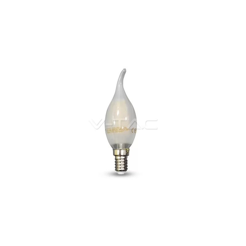 V-TAC VT-1937 LAMPADINA LED E14 4W CANDELA FIAMMA FROST FILAMENTO - SKU 4477 / 4478 / 4479 V-TAC VT-1937 LAMPADINA LED E14 4W CANDELA FIAMMA FROST FILAMENTO - SKU 4477 / 4478 / 4479