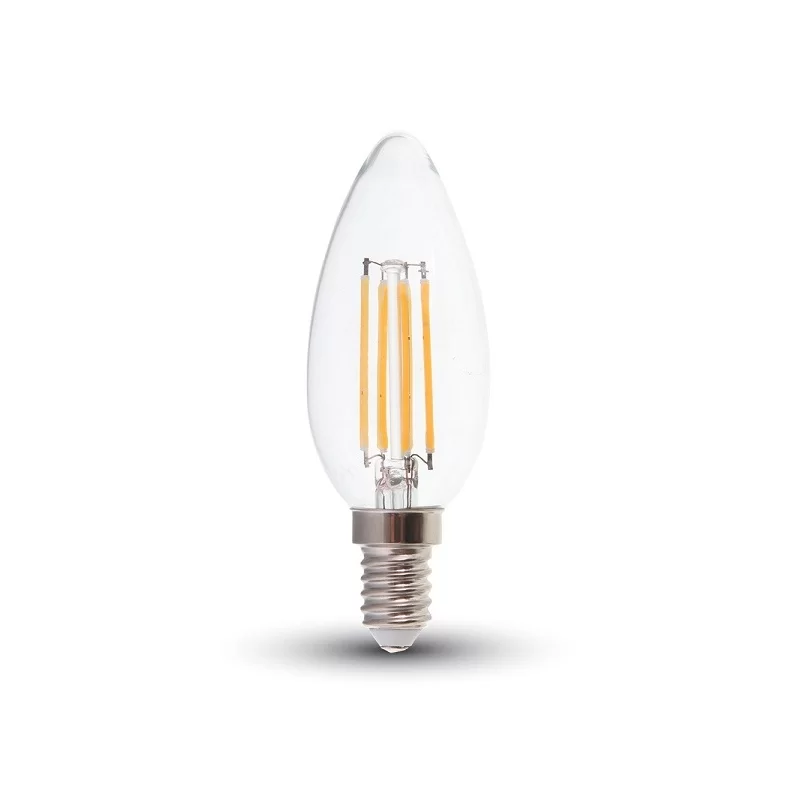 V-TAC VT-1986 LAMPADINA LED E14 4W CANDELA FILAMENTO - SKU 4301 / 4413 / 4414 V-TAC VT-1986 LAMPADINA LED E14 4W CANDELA FILAMENTO - SKU 4301 / 4413 / 4414