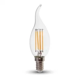 V-TAC VT-1997 LAMPADINA LED E14 4W CANDELA FIAMMA FILAMENTO - SKU 214302 / 214429 / 214430 