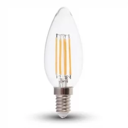 V-TAC VT-2127 LAMPADINA LED E14 6W CANDELA FILAMENTO - SKU 7423 / 7424 / 7425 