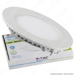 V-TAC VT-2207RD PANNELLO LED ROTONDO 22W SMD DA INCASSO CON DRIVER - SKU 6422 / 6423 / 6424 