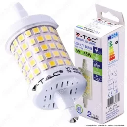 V-TAC VT-2237 LAMPADINA LED R7S L78 7W BULB TUBOLARE - SKU 2713 / 2714 / 2715 