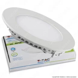 V-TAC VT-307RD PANNELLO LED ROTONDO 3W SMD DA INCASSO CON DRIVER - SKU 6292 / 6293 / 6294 