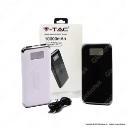 V-TAC VT-3505 POWER BANK CON RICARICA WIRELESS 10000 MAH 2 USCITE USB 2,1A - SKU 8854 / 8855 