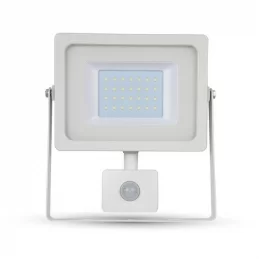 V-TAC VT-4830 PIR FARETTO LED 30W ULTRA SOTTILE SLIM CON SENSORE COLORE BIANCO - SKU 5757 / 5751 / 5752 