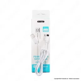 V-TAC VT-5301 PEARL SERIES USB DATA CABLE MICRO USB CAVO COLORE BIANCO 1M - SKU 8480 