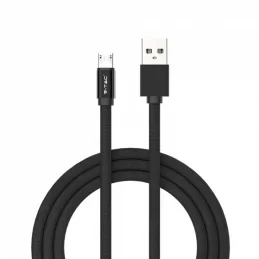 V-TAC VT-5341 RUBY SERIES USB DATA CABLE MICRO USB CAVO IN CORDA COLORE NERO 1M - SKU 8494 