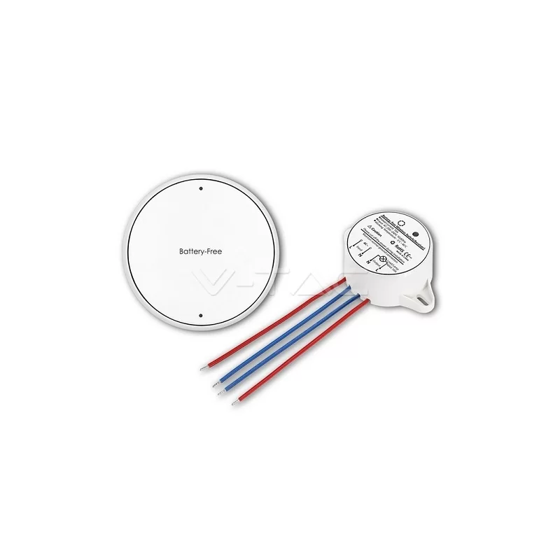 V-TAC VT-541 INTERRUTTORE WIRELESS ONE GANG SENZA FILI E BATTERIA 1 RICEVITORE - SKU 8229 V-TAC VT-541 INTERRUTTORE WIRELESS ONE GANG SENZA FILI E BATTERIA 1 RICEVITORE - SKU 8229