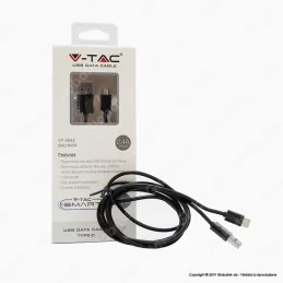 V-TAC VT-5542 USB DATA CABLE TYPE-C CAVO COLORE NERO 1,5M - SKU 8454 