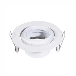 V-TAC VT-700 PORTAFARETTO ORIENTABILE ROTONDO DA INCASSO PER LAMPADINE GU10 E GU5.3 - SKU 3689 