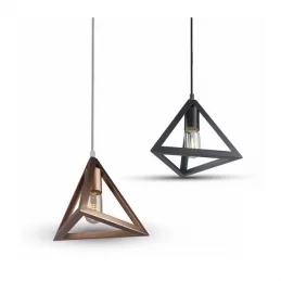 V-TAC VT-7141 LAMPADARIO A SOSPENSIONE IN METALLO CON PORTALAMPADA PER LAMPADINE E27 - SKU 3831 / 3832 