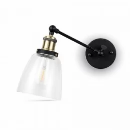 V-TAC VT-7142 LAMPADA DA MURO IN VETRO TRASPARENTE CON PORTALAMPADA PER LAMPADINE E27 - SKU 3861 