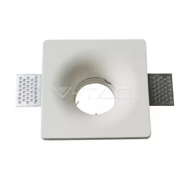 V-TAC VT-714SQ PORTAFARETTO QUADRATO DA INCASSO IN GESSO PER LAMPADINE GU10 E GU5.3 - SKU 3674 