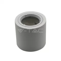 V-TAC VT-716RD PORTAFARETTO ROTONDO A MONTAGGIO SUPERFICIALE IN GESSO PER LAMPADINE GU10 - SKU 3667 
