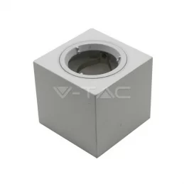 V-TAC VT-716SQ PORTAFARETTO QUADRATO A MONTAGGIO SUPERFICIALE IN GESSO PER LAMPADINE GU10 - SKU 3666 
