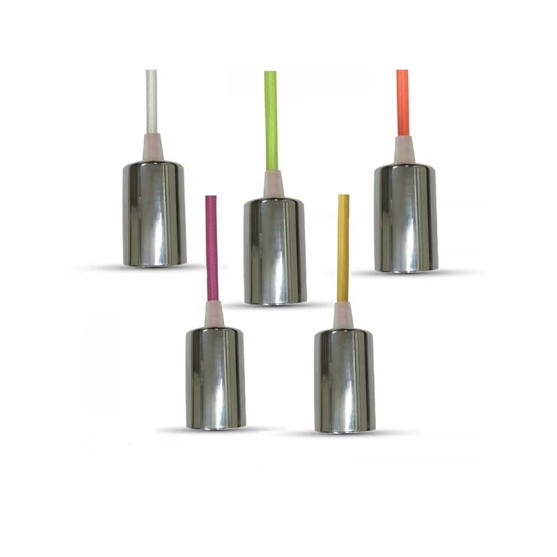 V-TAC VT-7338 LAMPADARIO A SOSPENSIONE IN METALLO CON CAVO COLORATO E PORTALAMPADA PER LAMPADINE E27 V-TAC VT-7338 LAMPADARIO A SOSPENSIONE IN METALLO CON CAVO COLORATO E PORTALAMPADA PER LAMPADINE E27