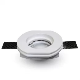 V-TAC VT-764RD PORTAFARETTO ROTONDO DA INCASSO IN GESSO PER LAMPADINE GU10 E GU5.3 - SKU 3650 