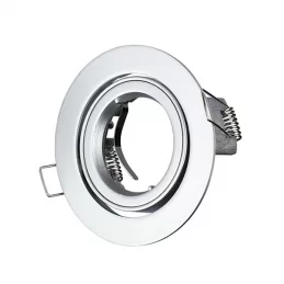 V-TAC VT-775 PORTAFARETTO ORIENTABILE ROTONDO DA INCASSO PER LAMPADINE GU10 E GU5.3 - SKU 3647  V-TAC VT-775 PORTAFARETTO ORIENTABILE ROTONDO DA INCASSO PER LAMPADINE GU10 E GU5.3 - SKU 3647