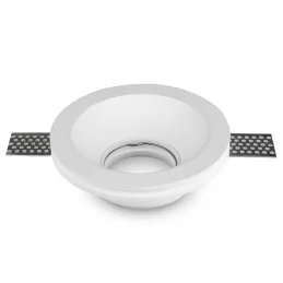 V-TAC VT-776RD PORTAFARETTO ROTONDO DA INCASSO IN GESSO PER LAMPADINE GU10 E GU5.3 - SKU 3640 