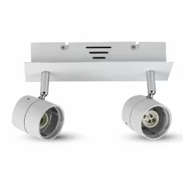 V-TAC VT-788 PORTAFARETTO DA INCASSO TRACK LIGHT ORIENTABILE PER 2 LAMPADINE GU10 - SKU 3618  V-TAC VT-788 PORTAFARETTO DA INCASSO TRACK LIGHT ORIENTABILE PER 2 LAMPADINE GU10 - SKU 3618