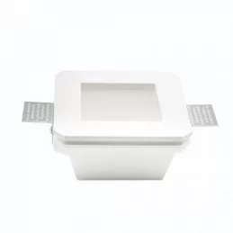 V-TAC VT-801SQ PORTAFARETTO QUADRATO DA INCASSO IN GESSO E VETRO PER LAMPADINE GU10 E GU5.3 - SKU 3691 
