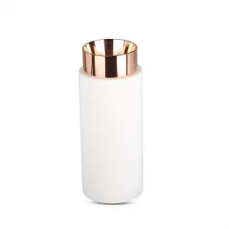 V-TAC VT-865 PORTAFARETTO ROTONDO A MONTAGGIO SUPERFICIALE IN GESSO FINITURA CROMATA PER LAMPADINE GU10 E GU5.3 - SKU 3113 
