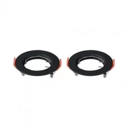 V-TAC VT-929 SUPER SAVER PACK 2X PORTAFARETTO ROTONDO FISSO DA INCASSO PER LAMPADINE GU10 E GU5.3 (MR16) NERO - SKU 6641 
