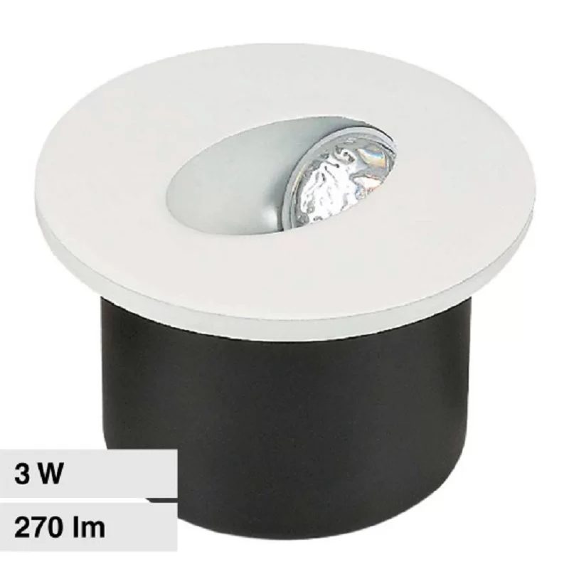 V-TAC VT-1109RD PUNTO LUCE LED COB 3W SEGNAPASSO ROTONDO DA INCASSO COLORE BIANCO V-TAC VT-1109RD PUNTO LUCE LED COB 3W SEGNAPASSO ROTONDO DA INCASSO COLORE BIANCO