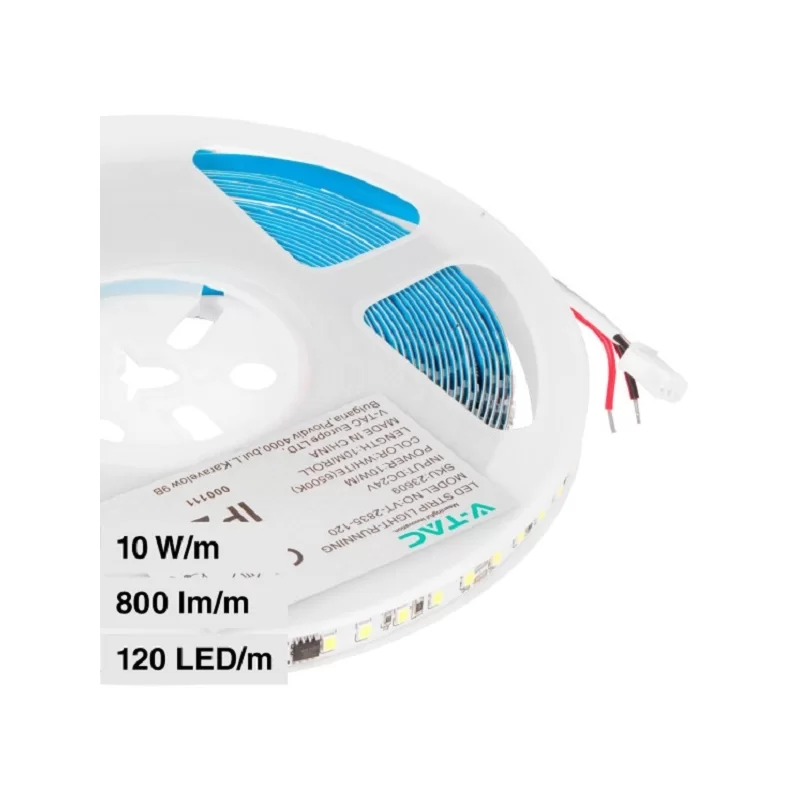 V-TAC VT-2835 STRISCIA LED FLESSIBILE RUNNING 100W MONOCOLORE 120 LED/M 24V - BOBINA DA 10 METRI - SKU 23607 / 23608 / 23609 V-TAC VT-2835 STRISCIA LED FLESSIBILE RUNNING 100W MONOCOLORE 120 LED/M 24V - BOBINA DA 10 METRI - SKU 23607 / 23608 / 23609