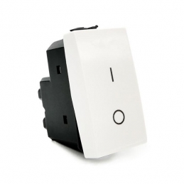 ETTROIT INTERRUTTORE BIPOLARE 01 (16A-250V) BIANCO - MOD. MT0402 - COMPATIBILE CON BTICINO MATIX 