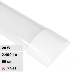 V-TAC VT-8320 TUBO LED PRISMATICO PLAFONIERA 20W LAMPADINA 60CM - SKU 23786 / 23787 