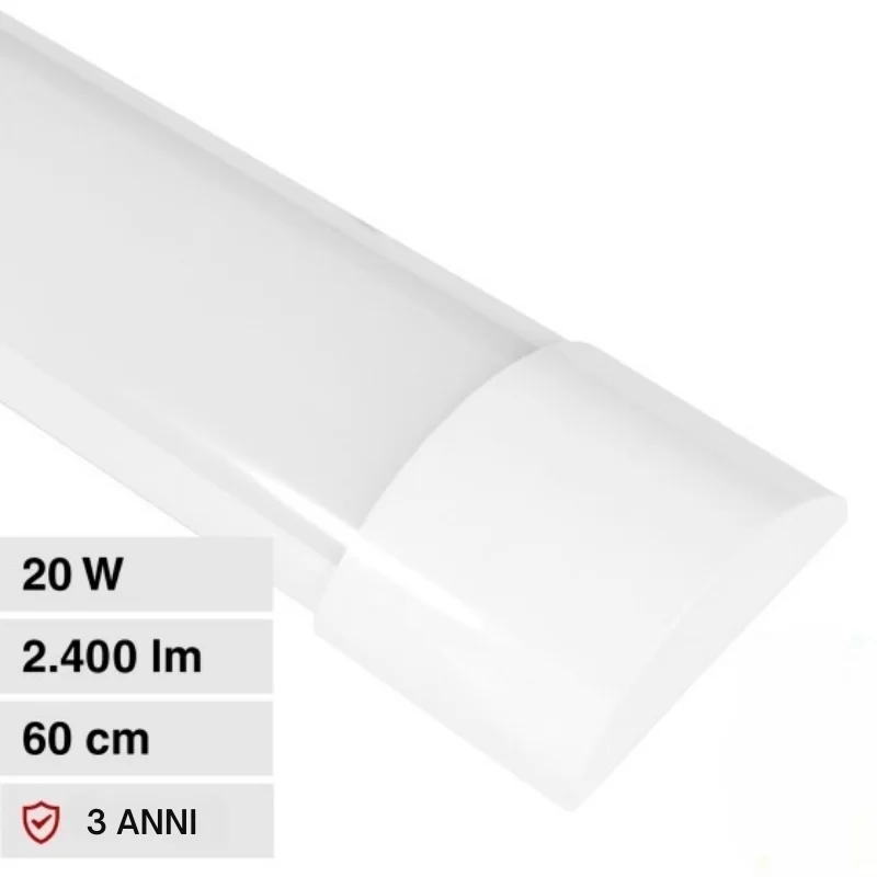 V-TAC VT-8320 TUBO LED PRISMATICO PLAFONIERA 20W LAMPADINA 60CM - SKU 23786 / 23787 V-TAC VT-8320 TUBO LED PRISMATICO PLAFONIERA 20W LAMPADINA 60CM - SKU 23786 / 23787