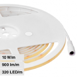 V-TAC VT-COB 320 STRISCIA LED COB FLESSIBILE 50W MONOCOLORE 320 LED/M 24V IP67 - BOBINA DA 5 METRI - SKU 23138 / 23139 / 23140 