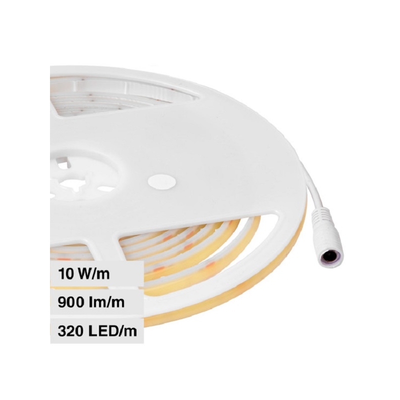 V-TAC VT-COB 320 STRISCIA LED COB FLESSIBILE 50W MONOCOLORE 320 LED/M 24V IP67 - BOBINA DA 5 METRI - SKU 23138 / 23139 / 23140 