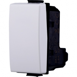 ETTROIT INTERRUTTORE UNIPOLARE (16A-250V) BIANCO - MOD. MT0401 - COMPATIBILE CON BTICINO MATIX 