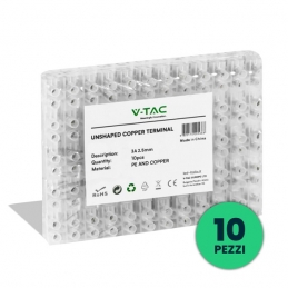 V-TAC MORSETTIERA DA 12 CONNETTORI PER CAVI ELETTRICI DA 3A E 2.5MM COLORE BIANCO - CONFEZIONE DA 10 PEZZI - SKU 11799 