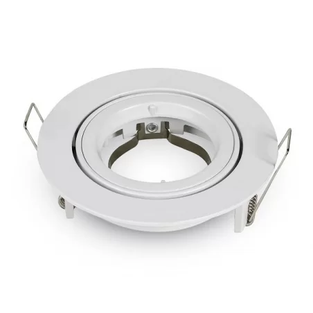 V-TAC VT-775 PORTAFARETTO ORIENTABILE ROTONDO DA INCASSO PER LAMPADINE GU10 E GU5.3 - SKU 3645