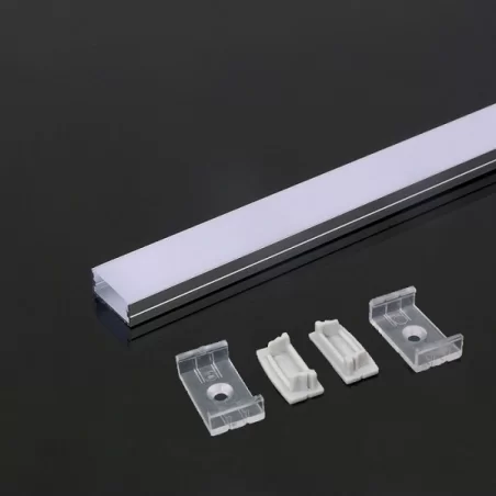 V-TAC VT-8108 PROFILO IN ALLUMINIO PER STRISCE LED - LUNGHEZZA 2 METRI - SKU 3352