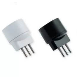 WIVA ADATTATORE SINGOLO SCHUKO CON SPINA 10A - COLORE BIANCO O NERO 