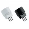 WIVA ADATTATORE SINGOLO SCHUKO CON SPINA 10A - COLORE BIANCO O NERO 