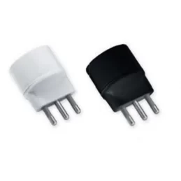 WIVA ADATTATORE SINGOLO SCHUKO CON SPINA 16A - COLORE BIANCO O NERO 