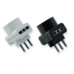 WIVA ADATTATORE TRIPLO CON PRESA SCHUKO E SPINA 16A - COLORE BIANCO O NERO 