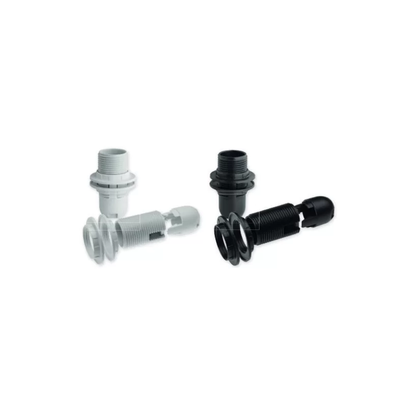 WIVA PORTALAMPADA FILETTATO E14 250V 2A IN LCP CON 2 GHIERE - COLORE BIANCO O NERO WIVA PORTALAMPADA FILETTATO E14 250V 2A IN LCP CON 2 GHIERE - COLORE BIANCO O NERO