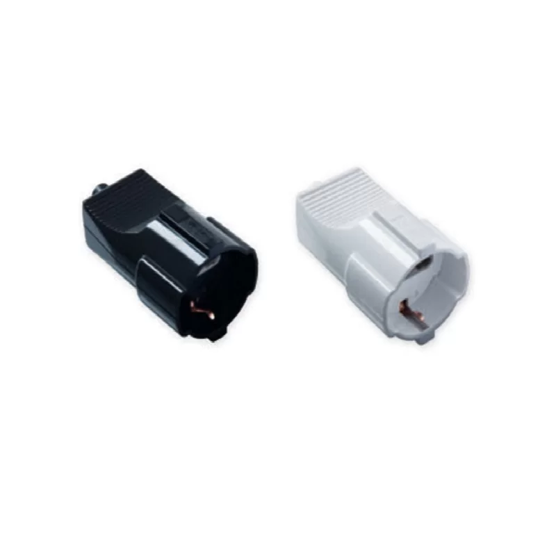 WIVA PRESA SINGOLA MULTISTANDARD CON USCITA CAVO DRITTA - COLORE BIANCO O NERO WIVA PRESA SINGOLA MULTISTANDARD CON USCITA CAVO DRITTA - COLORE BIANCO O NERO