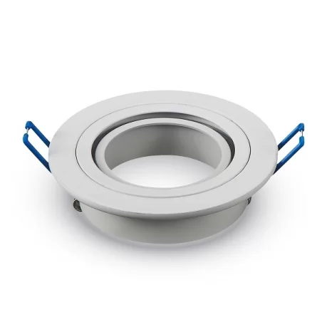 V-TAC VT-782RD PORTAFARETTO ORIENTABILE ROTONDO DA INCASSO PER LAMPADINE GU10 E GU5.3 - SKU 3599