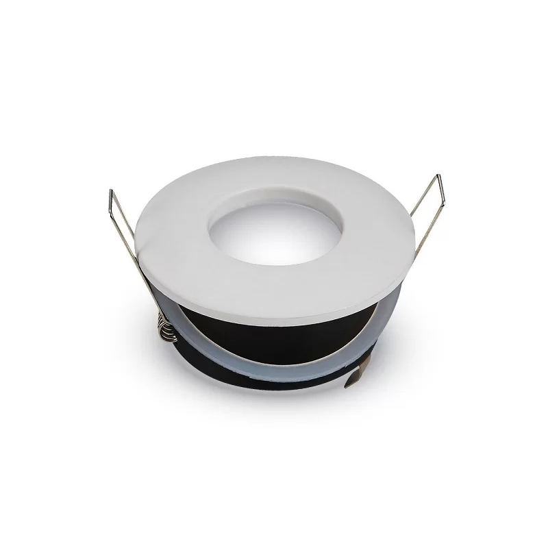 V-TAC VT-787RD PORTAFARETTO ROTONDO DA INCASSO IP44 PER LAMPADINE GU10 E GU5.3 - SKU 3613 