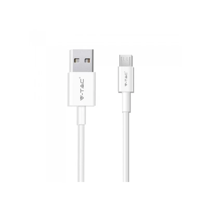 V-TAC VT-5321 SILVER SERIES USB DATA CABLE MICRO USB CAVO COLORE BIANCO 1M - SKU 8484 V-TAC VT-5321 SILVER SERIES USB DATA CABLE MICRO USB CAVO COLORE BIANCO 1M - SKU 8484