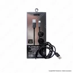 V-TAC VT-5331 PLATINUM SERIES USB DATA CABLE MICRO USB CAVO IN CORDA COLORE NERO 1M - SKU 8488 