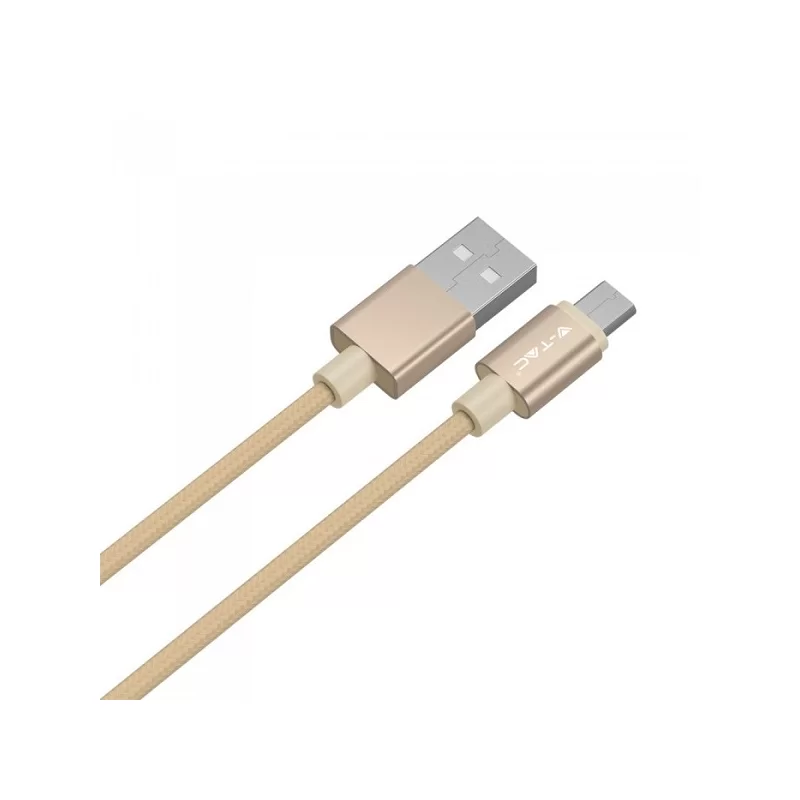 V-TAC VT-5331 PLATINUM SERIES USB DATA CABLE MICRO USB CAVO IN CORDA COLORE ORO 1M - SKU 8490 V-TAC VT-5331 PLATINUM SERIES USB DATA CABLE MICRO USB CAVO IN CORDA COLORE ORO 1M - SKU 8490