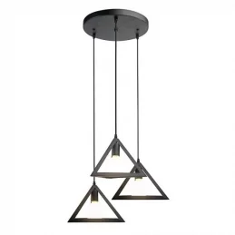 V-TAC VT-7144 LAMPADARIO A SOSPENSIONE IN METALLO CON 3 PORTALAMPADA PER LAMPADINE E27 - SKU 3927 